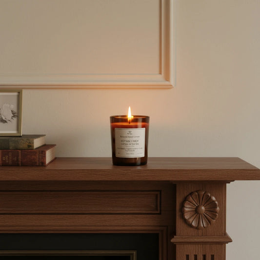 Cotwm y Môr (Cotton of the Sea) – Beeswax & Coconut Blend Candle (20cl) - Mêl Llŷn