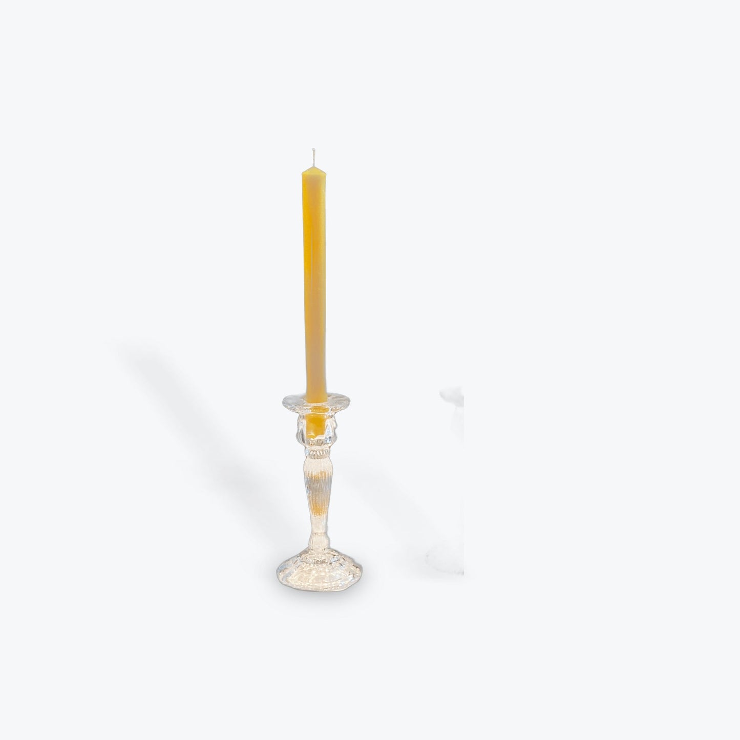 Pair of Taper Beeswax Dinner Candles (Larger than Standard) - Mêl Llŷn