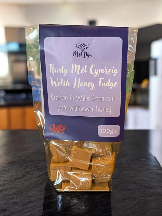 Welsh Honey Fudge 100g - Mêl Llŷn