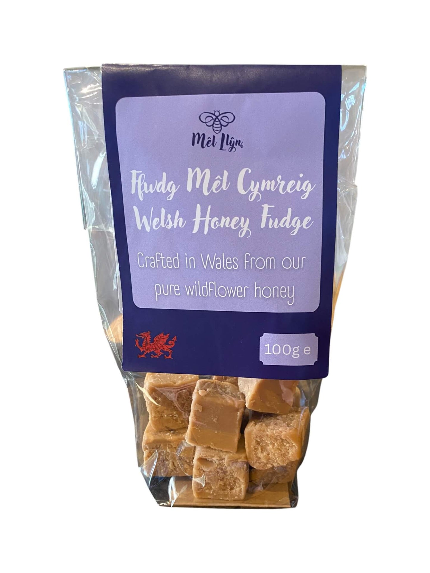 Welsh Honey Fudge 100g - Mêl Llŷn