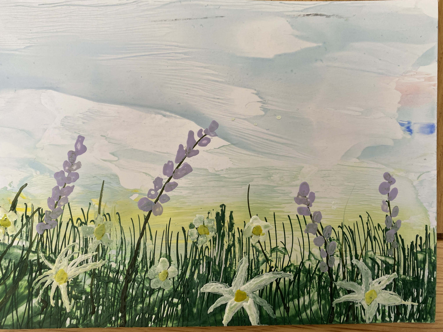 Make a wish original encaustic Artwork - Mêl Llŷn