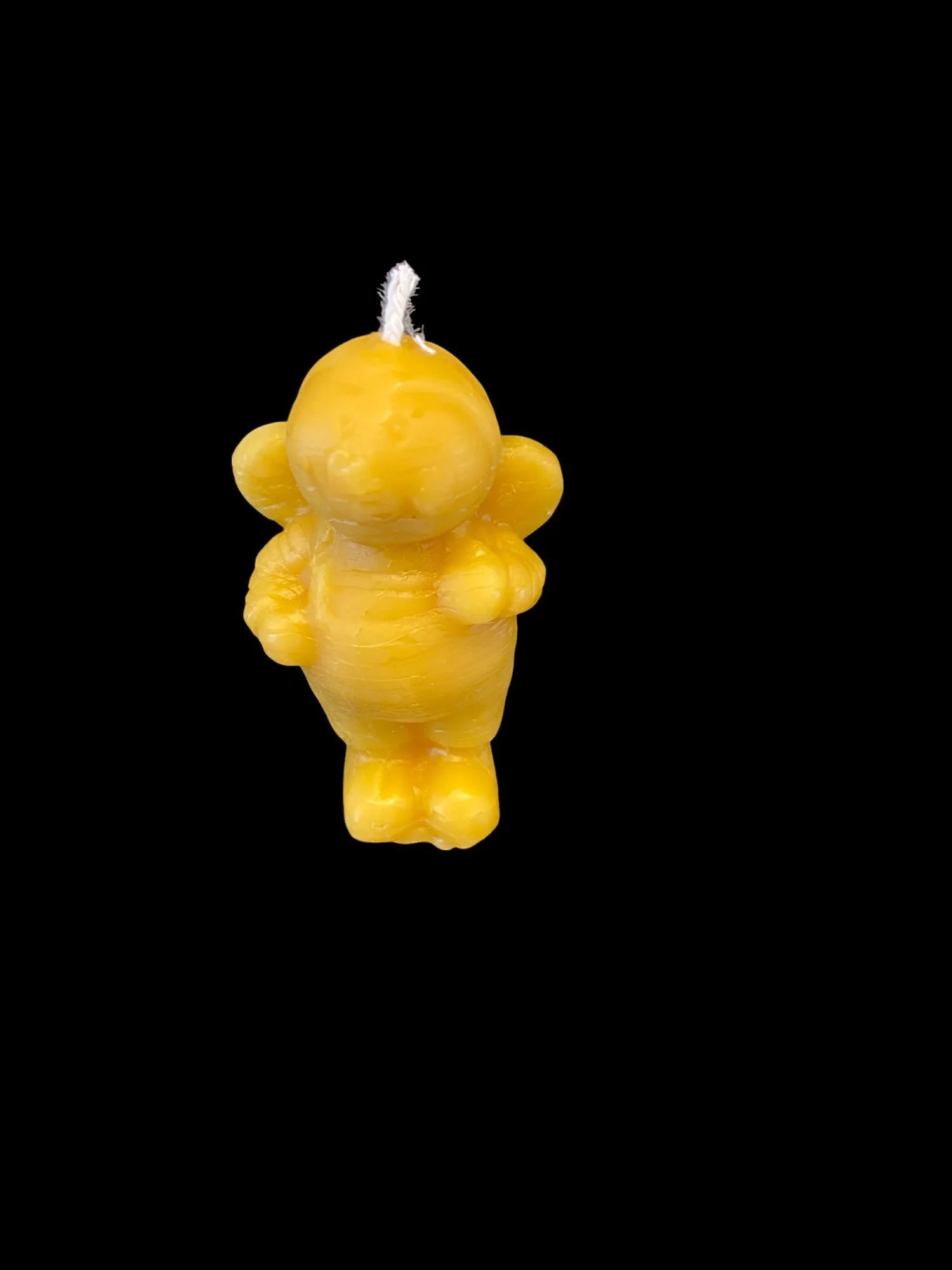 100% Natural British Beeswax - Little Bee Person Candle - Mêl Llŷn