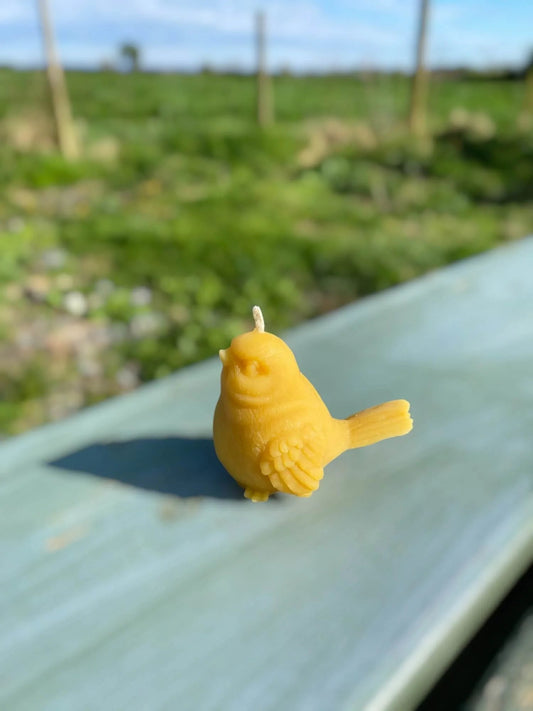 100% Natural British Beeswax - Sparrow Candle - Mêl Llŷn