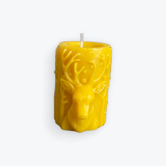 “Rudolph y Nos” – Festive Pillar Candle - Mêl Llŷn